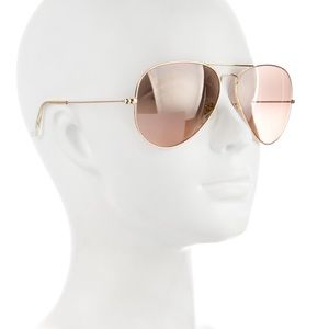 Ray-Ban Aviator Sunglasses - Rose colored lenses